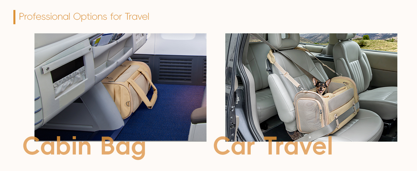 Транспортна переноска для собак та котів, Khaki M: водонепроникна, з антиковзною підкладкою та захистом від вітру