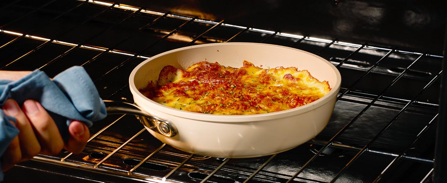 Набір сковорідок Redchef з керамічним покриттям, алюміній, 20/24/28 см, для всіх типів плит, індукційні, без PTFE, PFOA, PFAS, бежевий