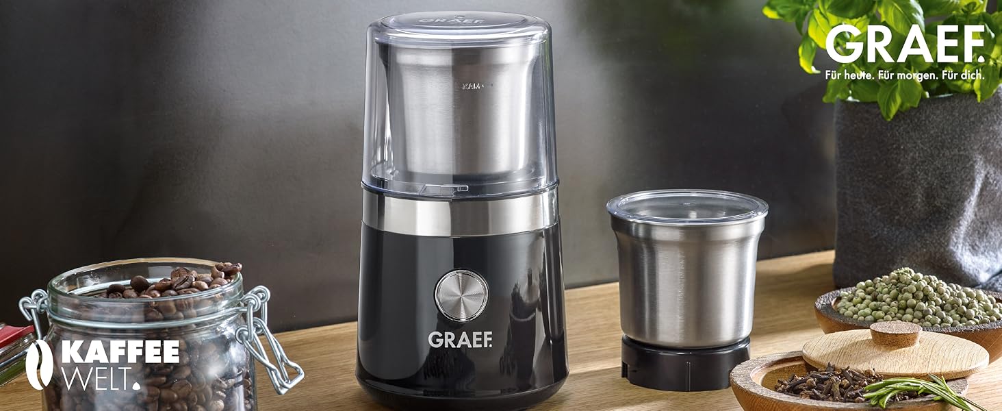 Кавомолка електрична GRAEF CM102, нержавіюча сталь