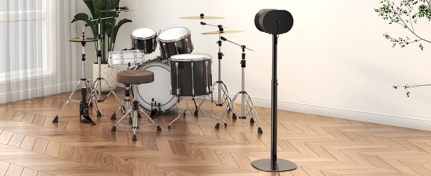 Стійка для підлоги під колонку Sonos Era 100/100 SL/300, регульована висота 74-99 см, чорна, 1 шт.