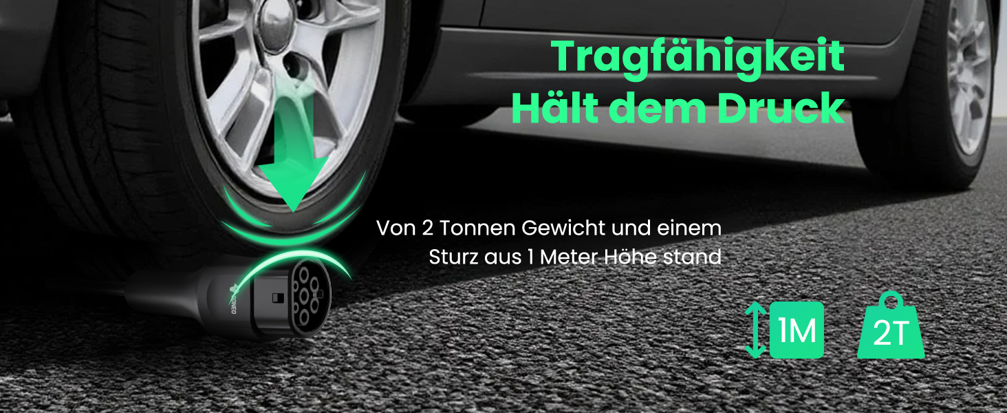 Кабель зарядки для електромобіля GONEO Typ 2, 11кВт, 7м, 16A, 3 фази