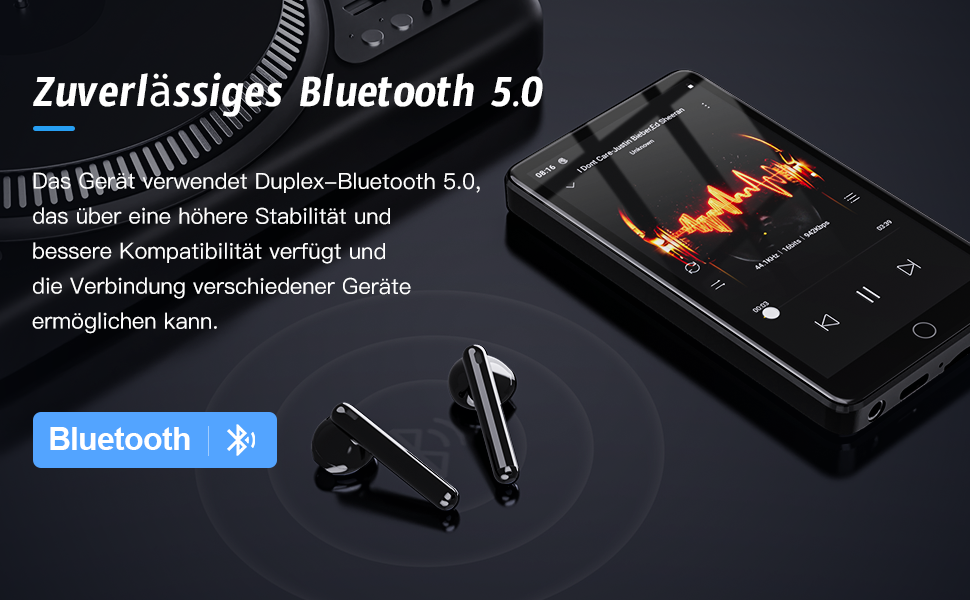 MP3 плеєр 32GB з Bluetooth та WiFi, Android 13, 4.02