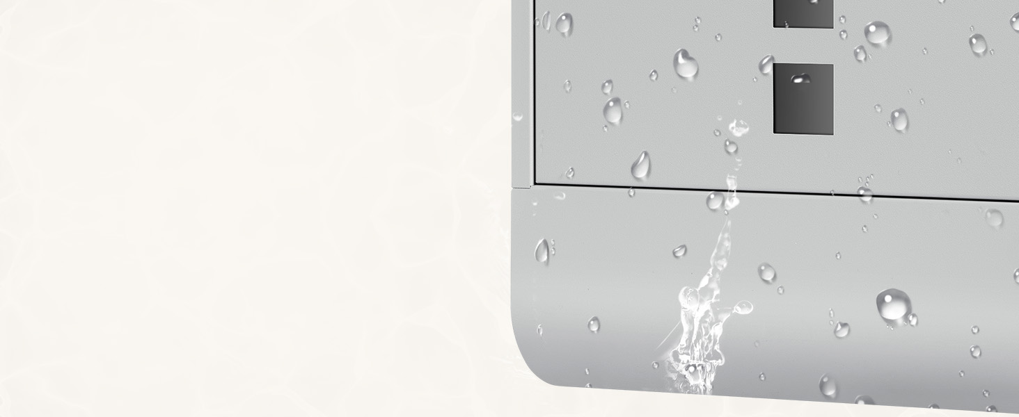 Поштовий ящик WOLTU з газетницею та оглядовим вікном, персоналізований, настінний, з замком та 2 ключами, сірий, 37x37x10.5 см