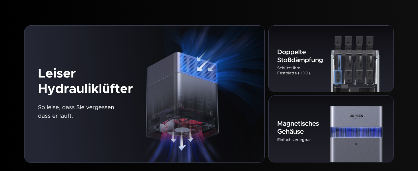 NAS UGREEN NASync DH4300 Plus: 2 відсіки, NFC, 4GB RAM, 1GbE LAN, для дому