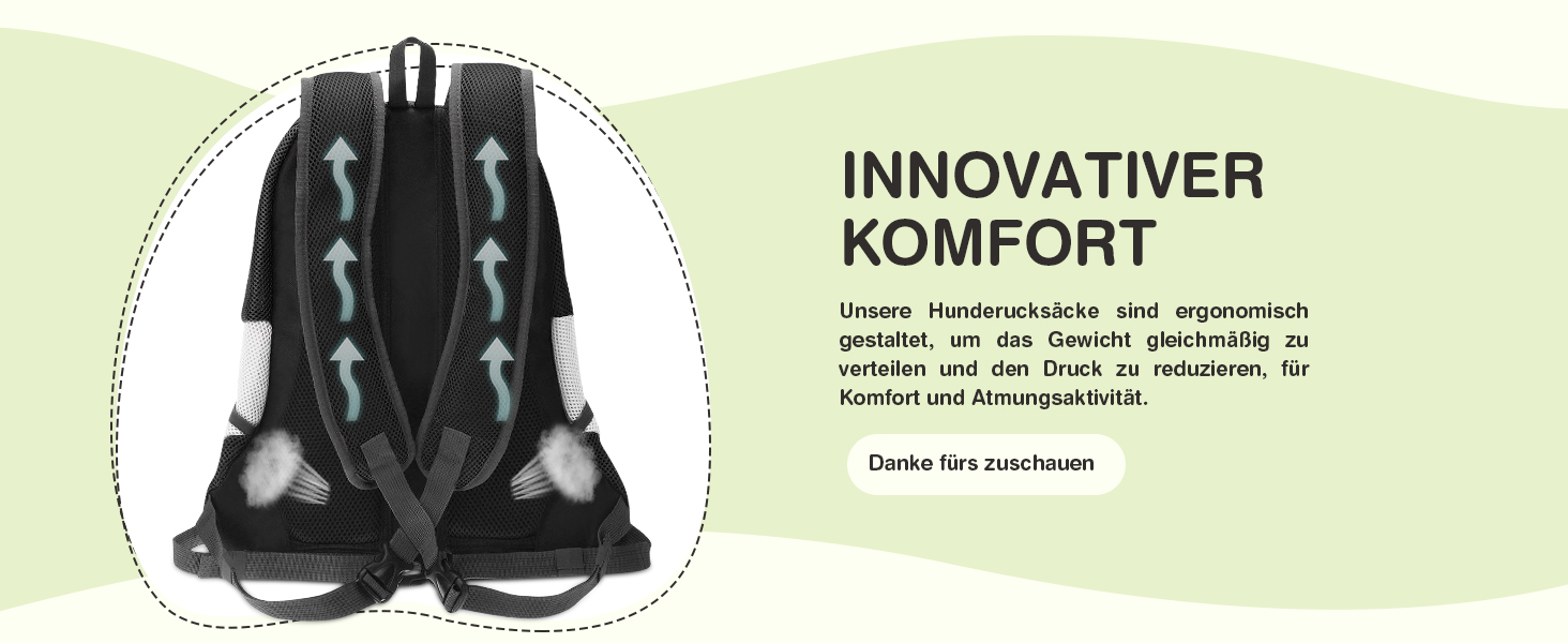 Рюкзак для собак та котів ALLSOPETS, переноска для маленьких тварин, рюкзак для велосипеда та мотоцикла, для піших прогулянок, кемпінгу та відпочинку на природі (чорний, M)