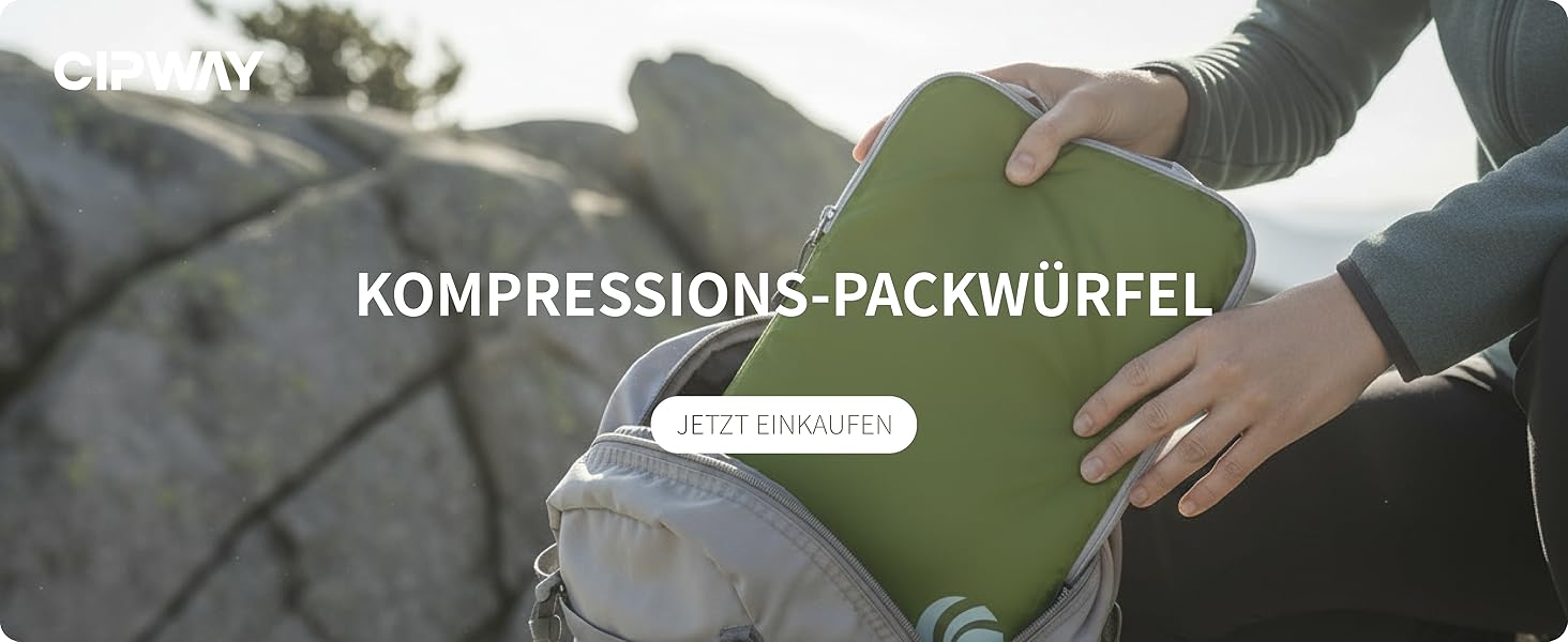 Набір кубиків-органайзерів для подорожей Cipway, 6 шт., зелений, ультралегкі, розширювані