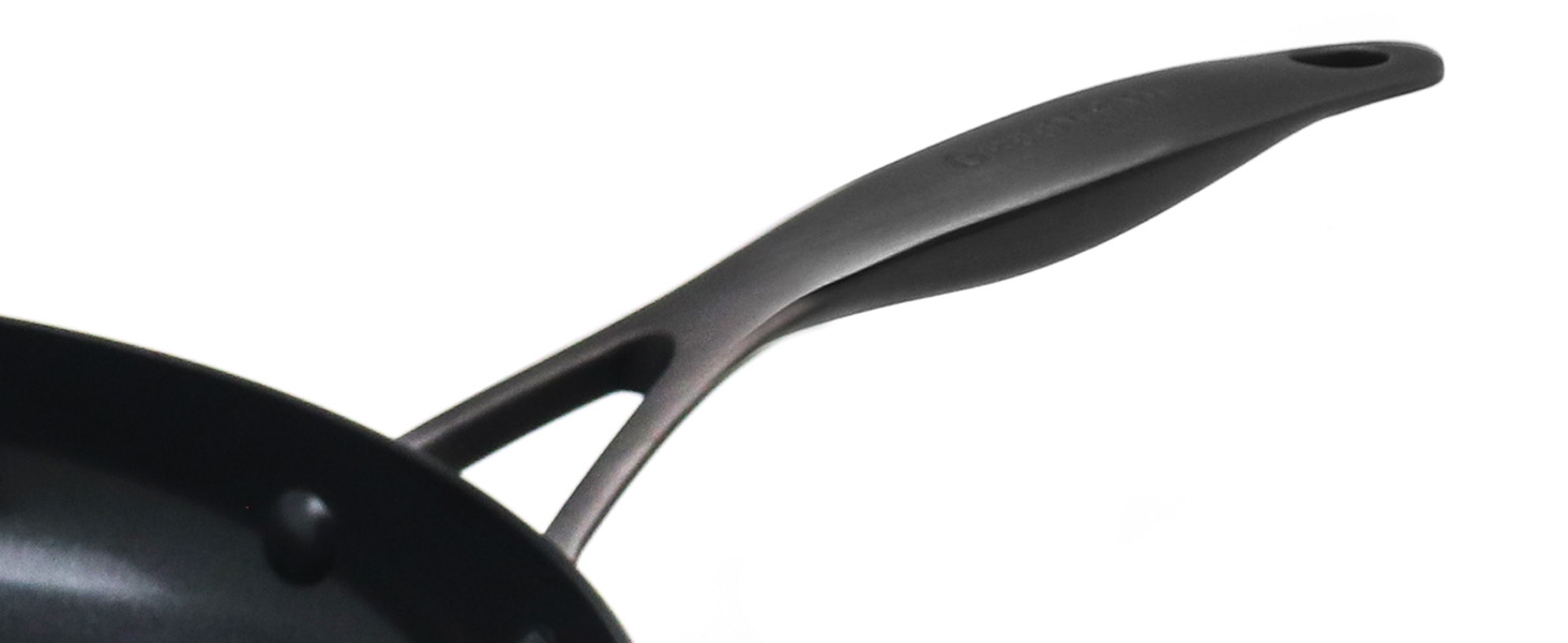 Набір сковорідок GreenPan Venice Pro Noir 26см та 30см, нержавіюча сталь, антипригарне покриття Ceramic, чорний, без PFAS, для індукції, можна мити в посудомийній машині, термостійкий, срібний