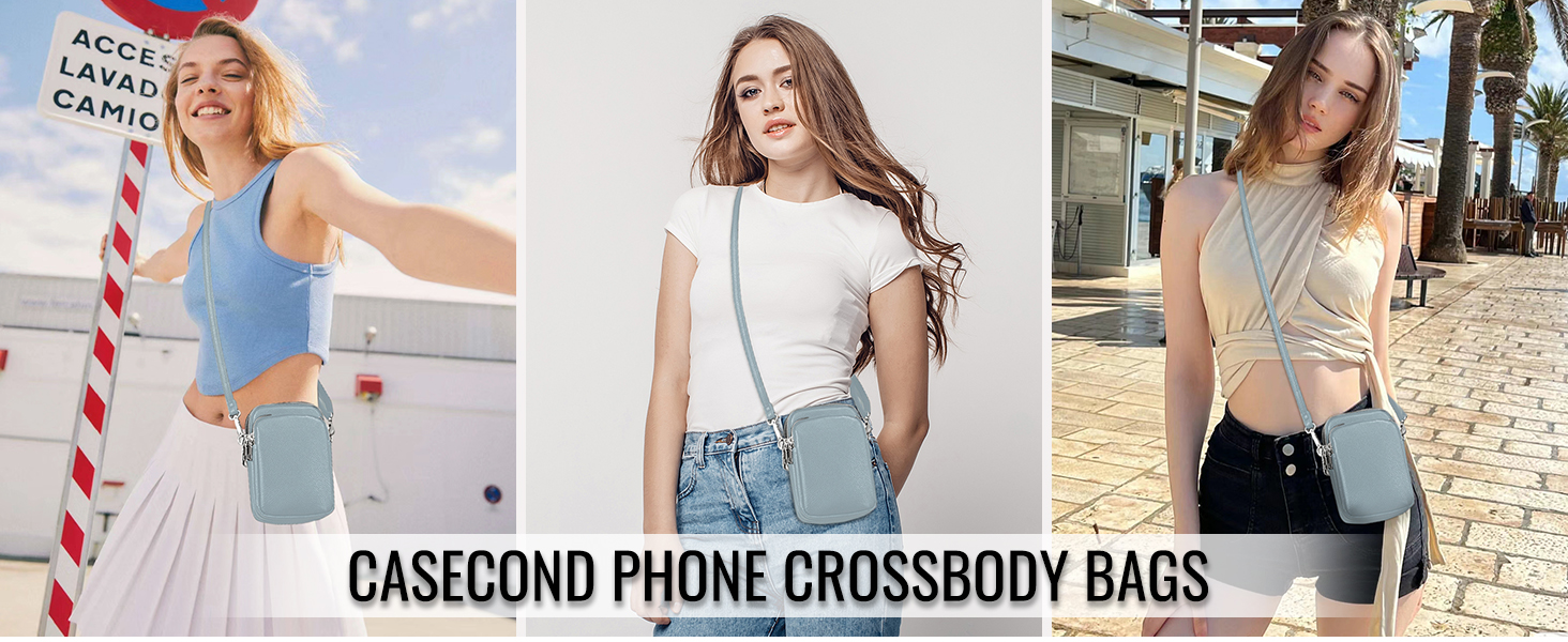Сумка жіноча Mini Tasche на плече для телефону, гаманця та iPhone 16 Pro Max/Samsung/Xiaomi (Блакитна)