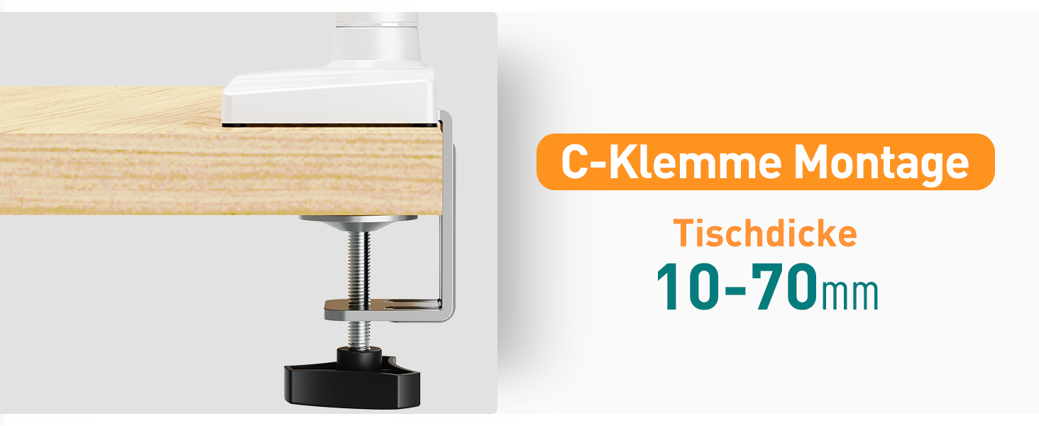 Кріплення для монітора ELIVED EV004W: газ-амортизатор, регулювання висоти, нахил, поворот, VESA 75/100mm (13-32 дюйми)