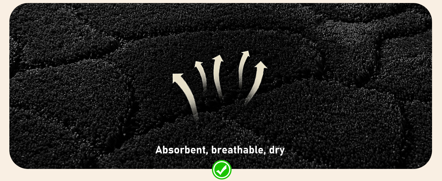 Килимок для дому 50x80 см, антиковзаючий, чорний, для входу, тераси, саду