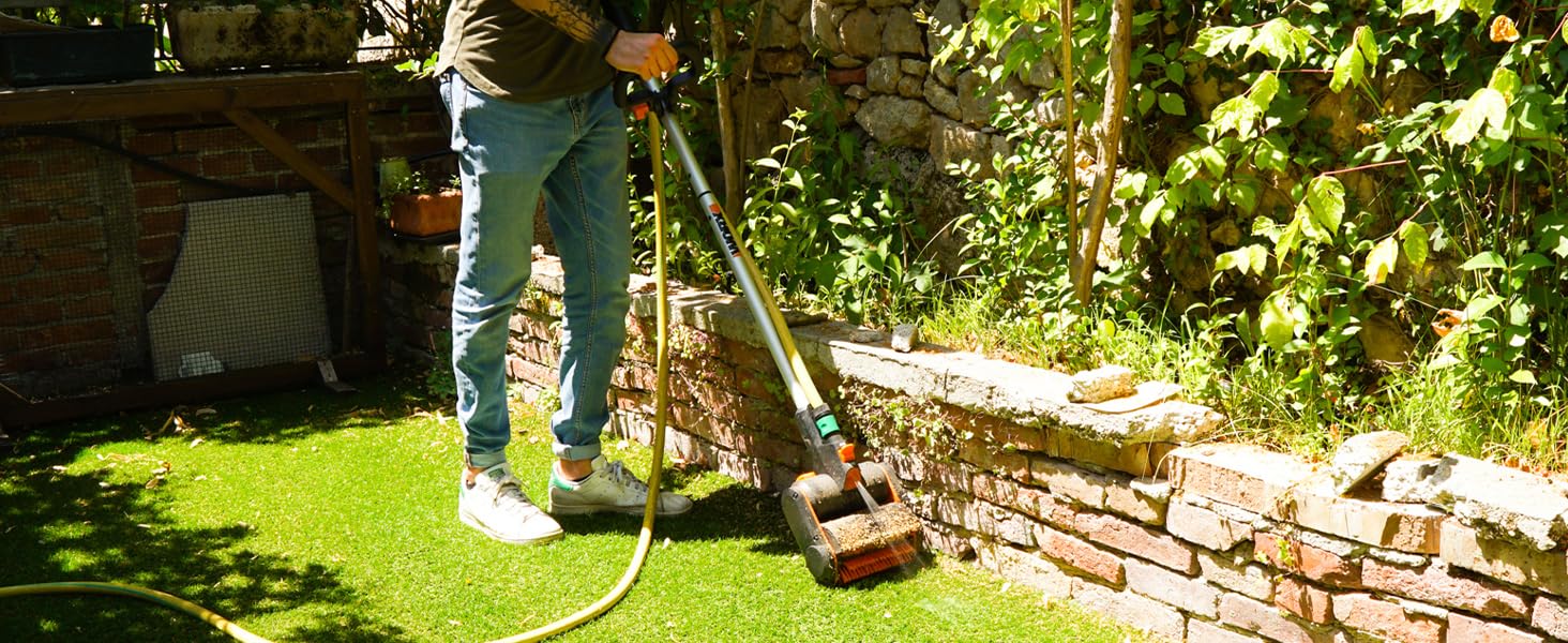 Акумуляторна мультищітка WORX WG441E.9 20В для очищення каменю та деревини, видалення бур'янів, з водяним підключенням, PowerShare, без акумулятора та зарядного (комплект 4Аг акумулятор і зарядка)