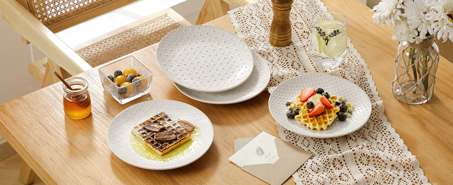 Набір кавових чашок з блюдцем MALACASA, 8 предметів, на 4 персони, керамічний сервіз, об'єм 180 мл, для кави, чаю, десертів, бежевий