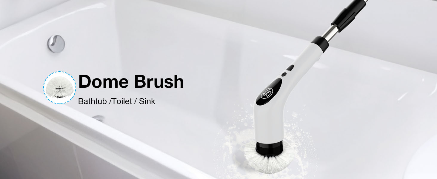 Електрична щітка для прибирання з 7 насадок, водонепроникна PX7, набір для миття підлоги та ванни, регульована ручка