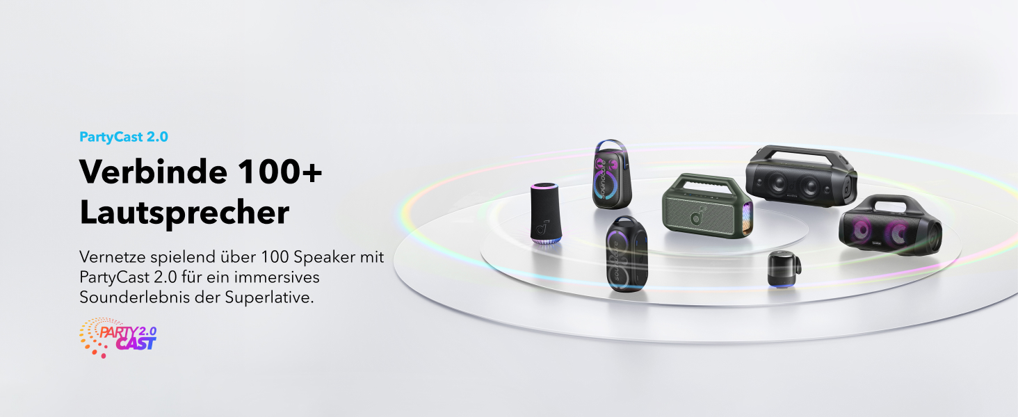 Soundcore Boom 2 - Портативна Bluetooth Колонка, 80W, Сабвуфер, BassUp 2.0, 24h, IPX7, LED, USB-C, BT 5.3, для кемпінгу, пляжу, саду (зелена)