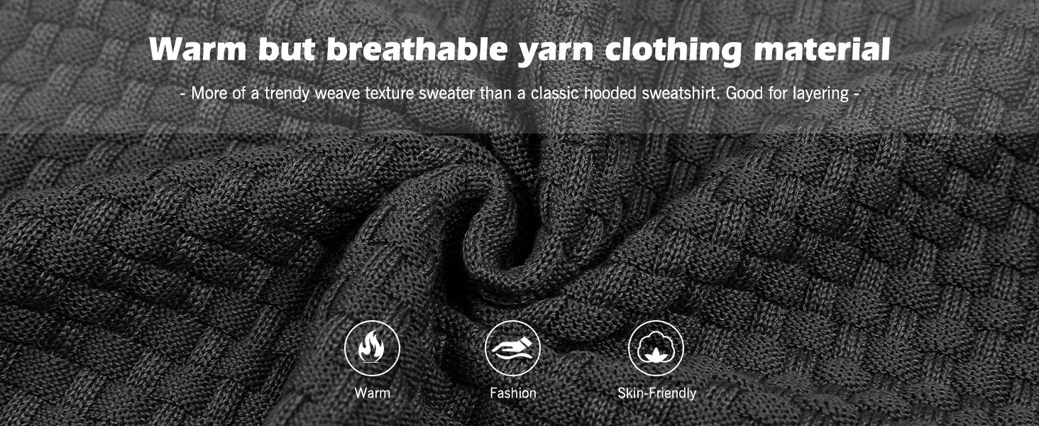 Пуловер чоловічий TARAINYA з капюшоном, теплий светр з довгим рукавом, чорний, XL