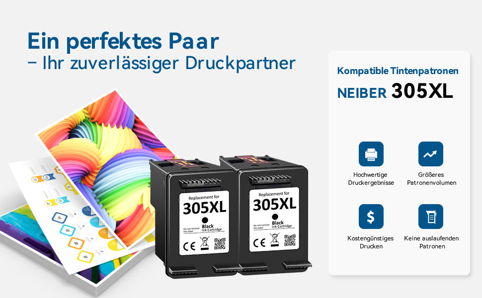 Картридж HP 305 XL чорний (сумісний) для принтерів HP DeskJet 2700e, 2800e, 4200, Envy 6000, Pro 6400