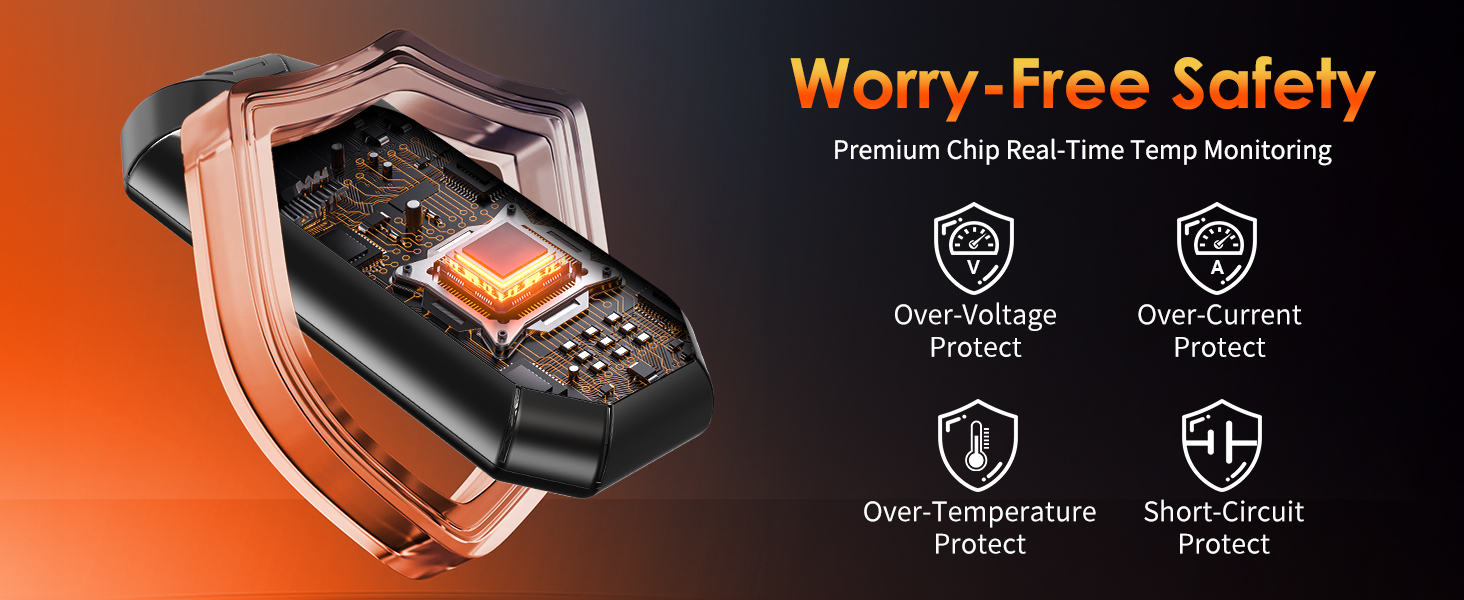 Електричні грілки для рук 2 шт. - подарунок для чоловіків на Різдво. Зігрівачі для активного відпочинку, походів, гольфу. Магнітні, акумуляторні, чорного кольору.