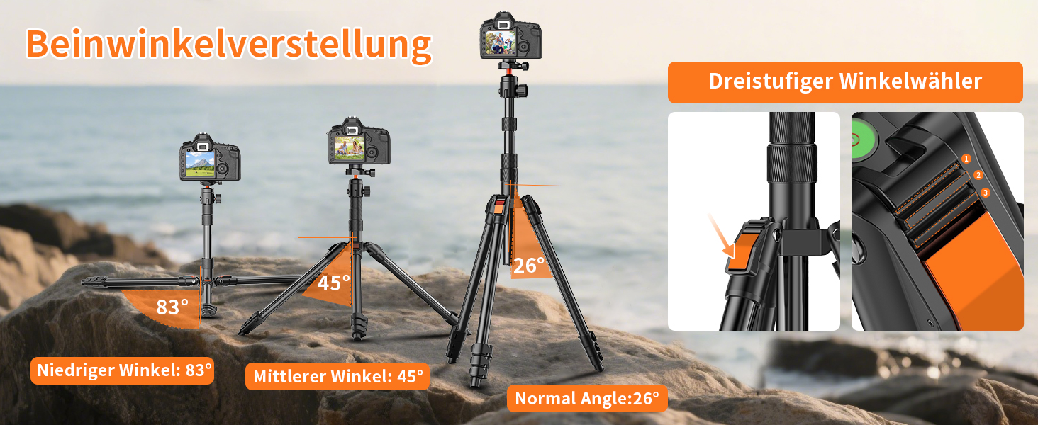 Штатив для камери XXZU 180 см, легкий, для DSLR/смартфона, з кульковою головкою 360° та 1/4-дюймовою різьбою, чорний