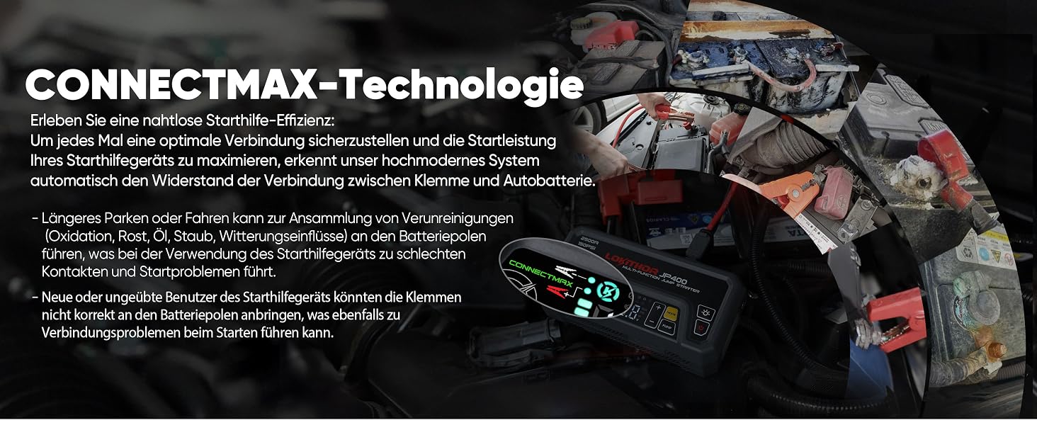 Пусковий пристрій LOKITHOR JP400 Jump Starter Powerbank 2500A з компресором 150 PSI для автомобіля