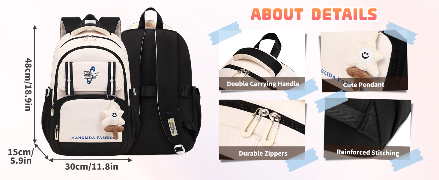 Дитячий рюкзак IvyH для дівчаток - стильний шкільний рюкзак, водонепроникний, великий, для 3-6 класів, фіолетовий