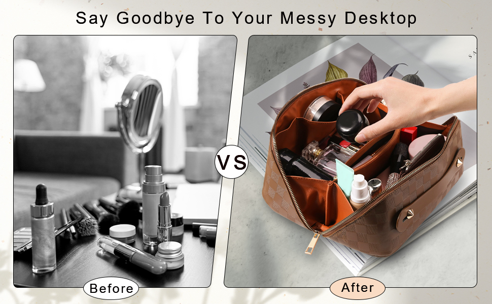 Косметичка для подорожей жіноча, велика місткість, з PU шкіри, органайзер для макіяжу, культбагаж, косметичка для подорожей, аксесуари для подорожей, жіноча