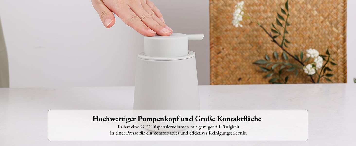 Дозатор для миючого засобу BosilunLife 350 мл - Наповнюваний, велика кнопка, стильний, антиковзкий, BPA-free для кухні та ванної кімнати