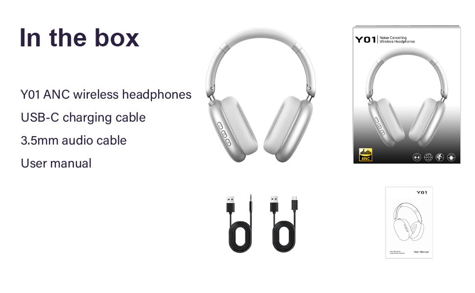 Wentronic Y01 Бездротові навушники Over-Ear з шумозаглушенням, Bluetooth 5.3, мікрофон, Hi-Res Audio, 48 годин роботи, складні, дихаючі, м'які амбушюри, рожевий колір