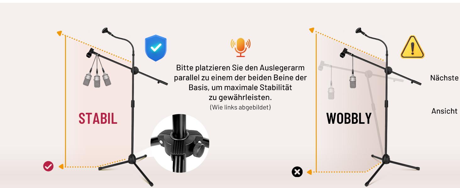 Підставка для мікрофона 2-в-1 з трьома кліпсами для кабелів, для вокалу, сцени, конференцій та презентацій, розширювана, CY0311 (з лебединою шиєю)