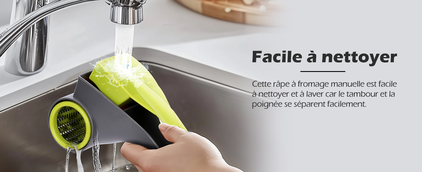 Ручна тертка для овочів 3-в-1 з нержавіючої сталі, Mandoline, терка для сиру з ручкою та 3 змінні леза, для салату, горіхів, фруктів, піци, зелені (терка для сиру сірого кольору)