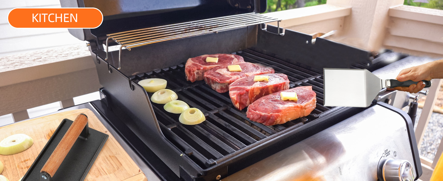 Набір аксесуарів для гриля на 40 предметів, сумісний з Camp Chef, включає шпатель, прес для бургерів, скребок, щипці та сумка для транспортування, ідеально для BBQ на відкритому повітрі