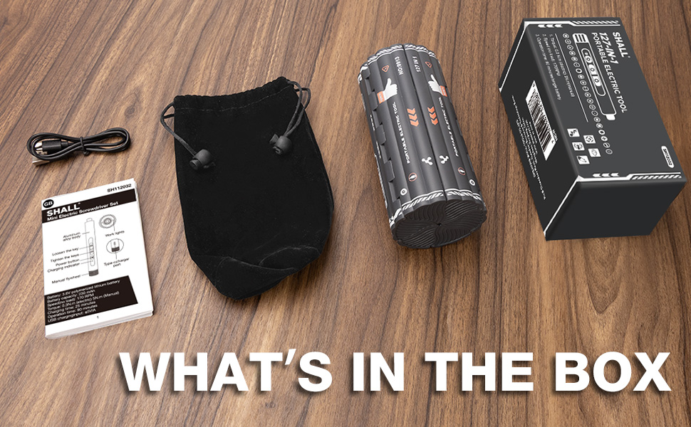 Набір міні-електричного шуруповерта SHALL 127 шт. з бітами S2 (120 шт.) для ремонту електроніки (iPhone, ноутбук, окуляри)