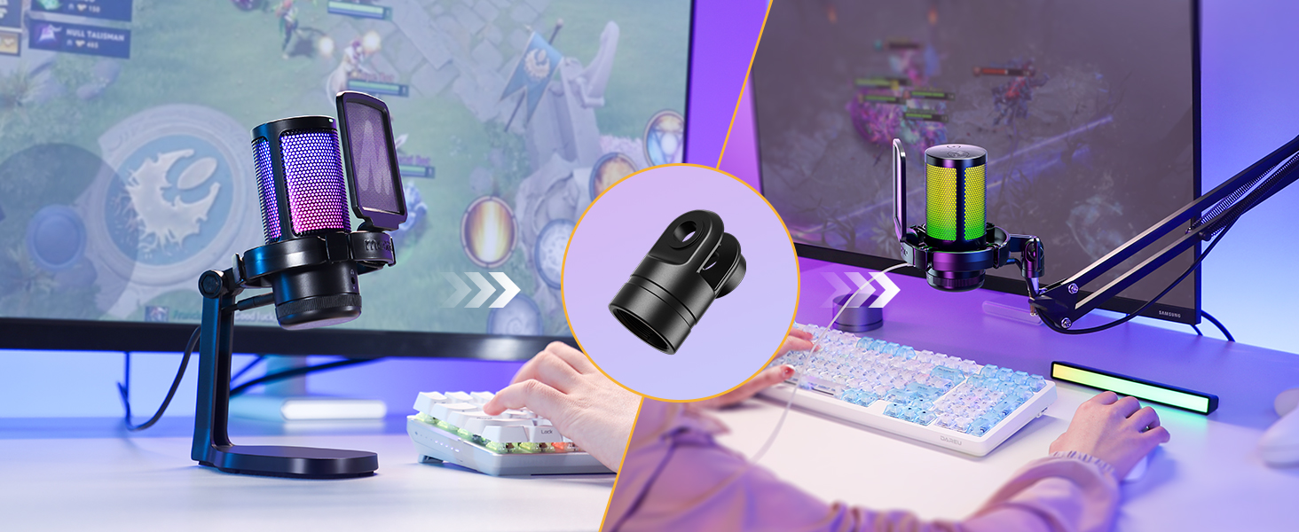 MAONO DGM20 Чорний USB Мікрофон для Ігор з Поп-фільтром та Керуванням Гучності - для Стрімінгу, Подкастів, Twitch, YouTube, Discord, PC, Mac, PS4/PS5