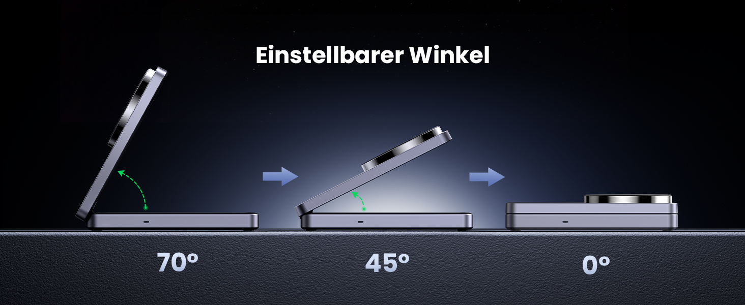 Зарядний пристрій UGREEN MagFlow Qi2 з підтримкою MagSafe, 15W, 2-в-1, для iPhone 17/16/15/14/13/12, AirPods 2/3, з кабелем 1м