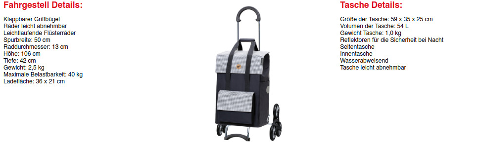 Тролей для покупок Andersen Scala Milla (Блакитний) - 54 літри, сталеве шасі, 40 кг, сходинковий механізм