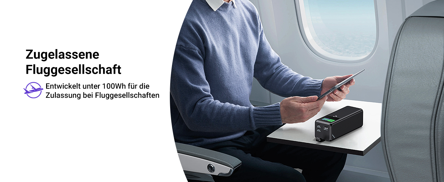 Power Bank VAFOTON 27000mAh 140W з 3 портами, цифровим дисплеєм та USB-C кабелем (Чорний)