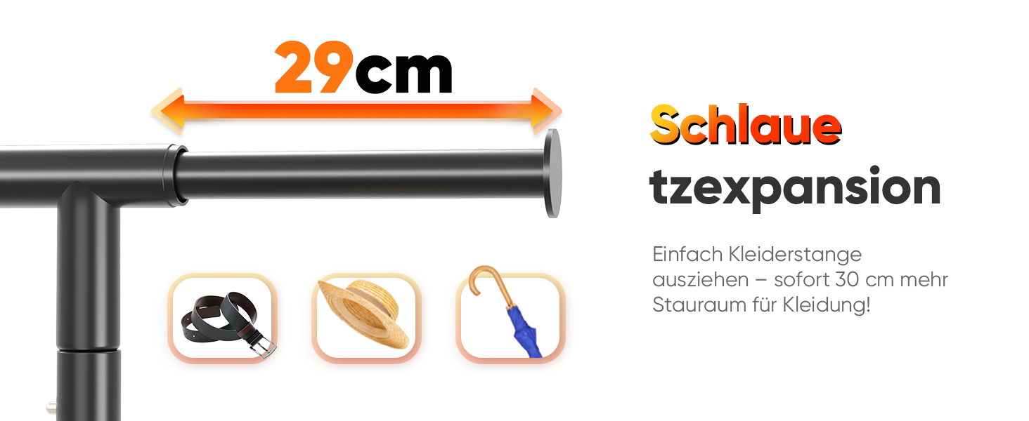 Стійка для одягу на колесах HOKEEPER, подвійна, вантажопідйомність до 283 кг