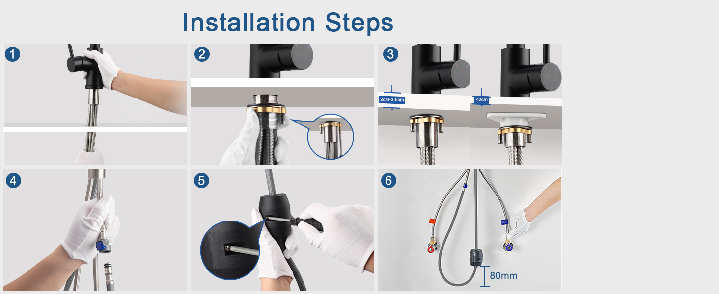 Висувна кухонна змішувач з душем, 360° поворот, кухонна арматура з двома режимами струменя, з нержавіючої сталі, чорний, з висувною насадкою