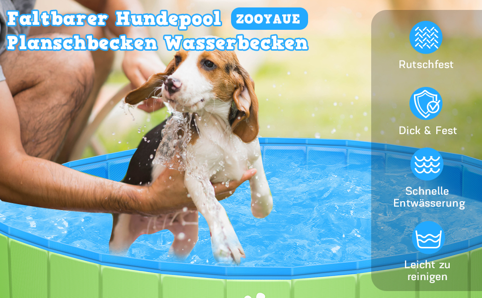 Басейн для собак великих та малих порід, 120 см, складаний, PVC, басейн для купання собак та дітей, портативний, басейн для собак