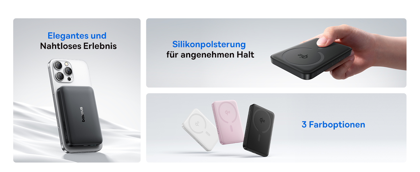 Power Bank Baseus EnerFill MagSafe 10000mAh з PD 22.5W та бездротовою зарядкою 15W (Qi2), чорний