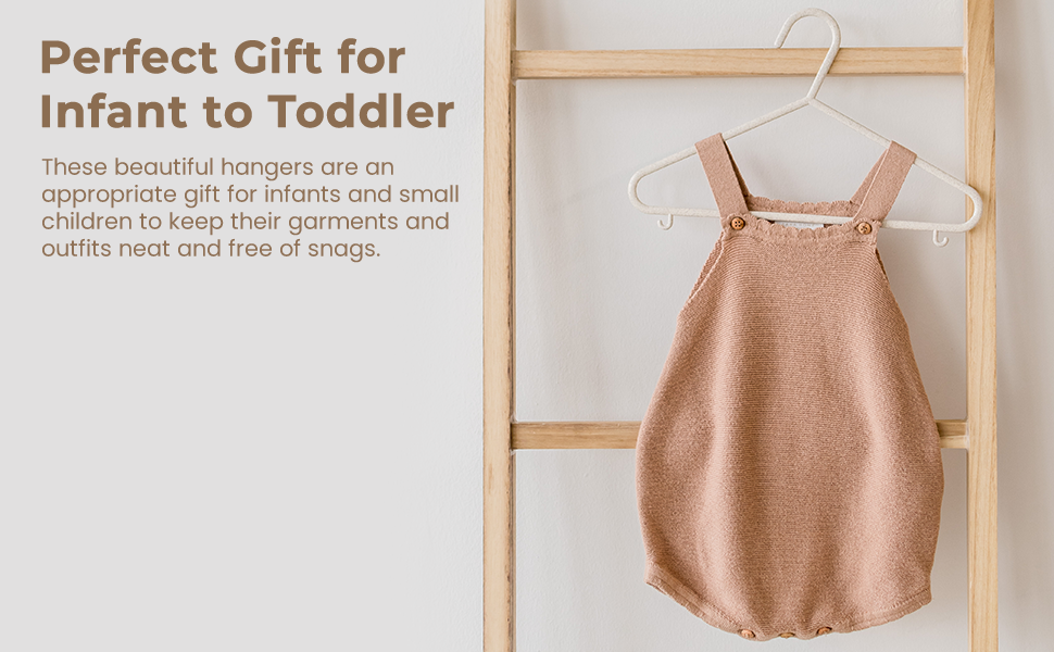 3 Sprouts - Навісні вішалки для дитячого одягу - 30 шт. (кремовий)