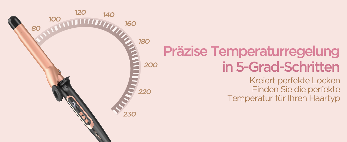 Локкенстаб BESTOPE MIX 25 мм: великі локони, швидкий нагрів, точне регулювання температури, рукавичка в комплекті