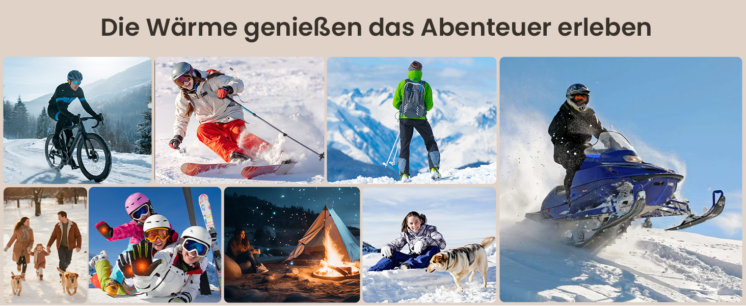 Електричний грієчка для рук Gaiatop 8000mAh з LED-ліхтариком, 2 шт. Магнітний, 3 температури, швидкий нагрів, для жінок, сім'ї, активного відпочинку, чорний