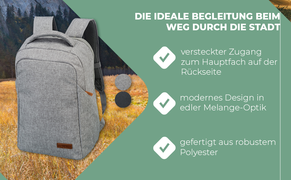 Антивандальний рюкзак Travelite SAFETY Daypack Basics з відділенням для ноутбука 15,6
