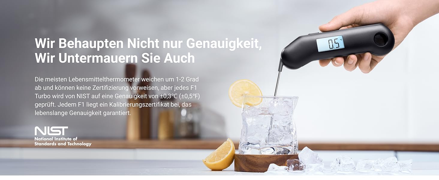 Цифровий термометр для м'яса ThermoMaven F1 Turbo – миттєвий показник, точність ±0,3°C, водонепроникний (IP67), з відкривачкою, для приготування на грилі та барбекю