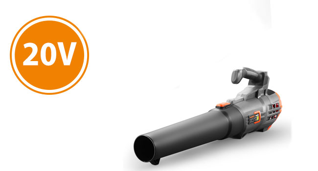 Акумуляторний повітродув FUXTEC 20V FX-E1LB20 з 2 акумуляторами Li-Ion 2Ah та зарядною станцією 2,4A, для саду, доріжок і подвір'я, тиха робота, швидкість до 38 м/с