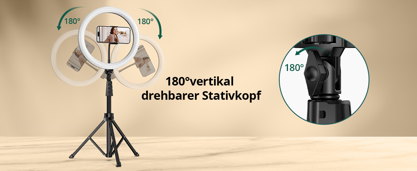 LED кільцева лампа Atumtek 12 дюймів з регульованою яскравістю, штатив 63 см, тримач для телефону та Bluetooth пульт, для стрімінгу, TikTok, Zoom, Vlogging, YouTube