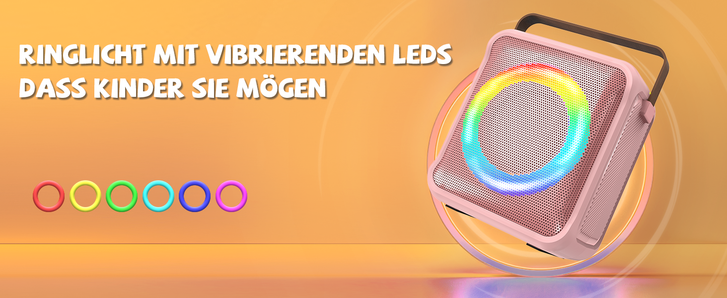 Караоке іграшка Ankuka для дітей та дорослих з 2 мікрофонами, портативна караоке-машина з LED-підсвічуванням та ефектами зміни голосу, подарунок для дітей 3-18 років, хлопчиків та дівчаток