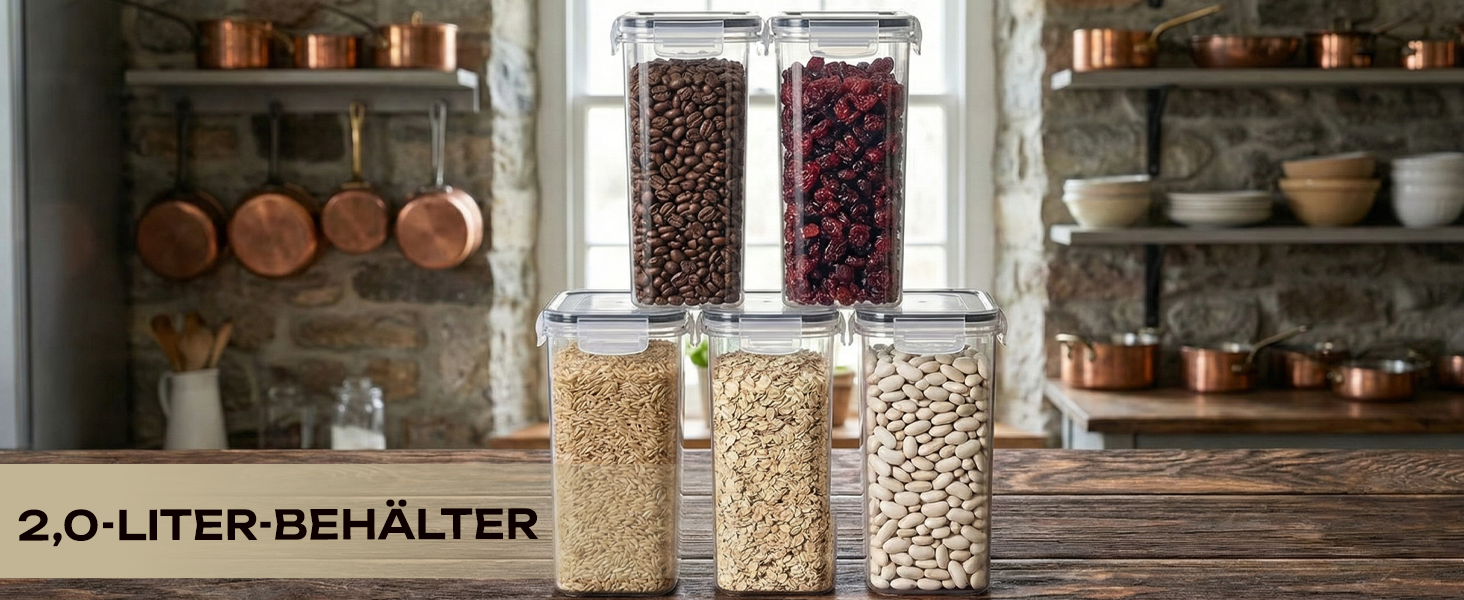 Набір контейнерів для зберігання продуктів з кришкою, 24 шт. BPA-free, великі кухонні контейнери, органайзер для борошна, цукру, круп, з ручкою та етикетками