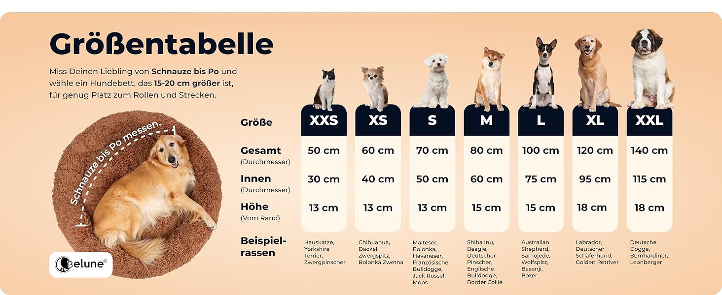 Belune® Лежанка для собак [знімний, washable cover] - Оригінал - [L, 100 см, темно-сірий] Корзина для собак, ліжко для котів, лежанка для собак, м'яка лежанка для собак великих, середніх та маленьких собак L (100 см) Темно-сірий