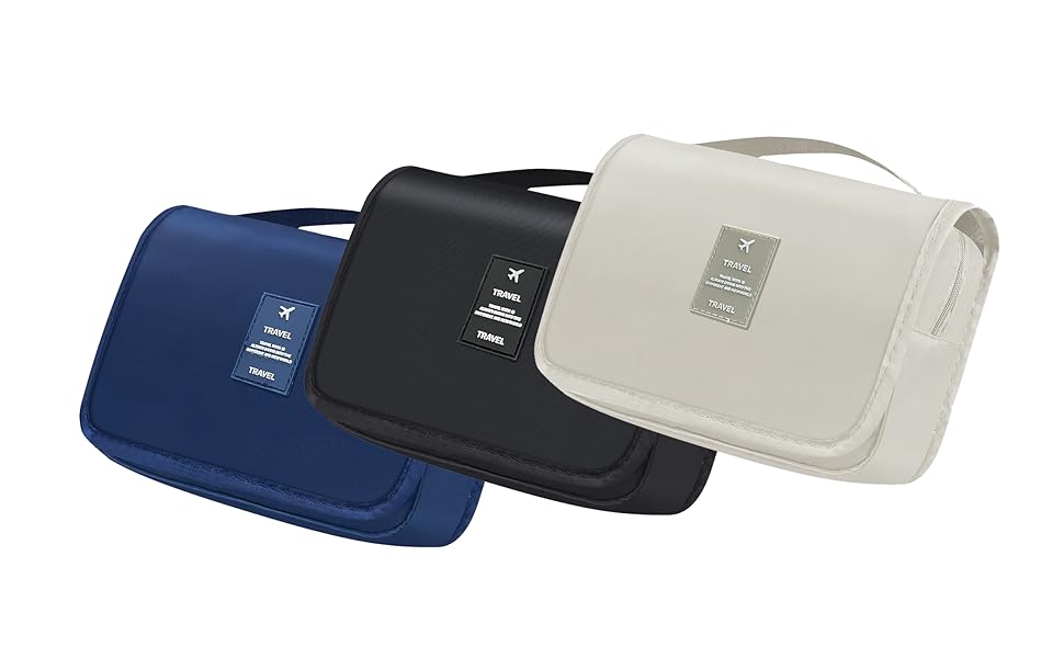 Чоловіча косметичка для подорожей з ручкою, чорна, з кількома відділеннями